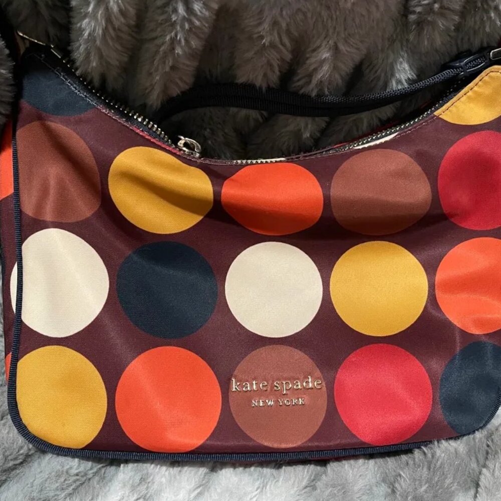 Kate Spade New York Multicolor Dot Print Nylon Shoulder Bag - Picture 7 of 7